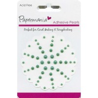adhesive pearls - green